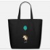 Hedgehog On Balloon Black Eco-Friendly Tote Bag